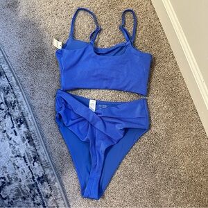 Aerie NWT Bikini Set Size Medium High Cut Cheeky Bottom + Scoop Top, never worn